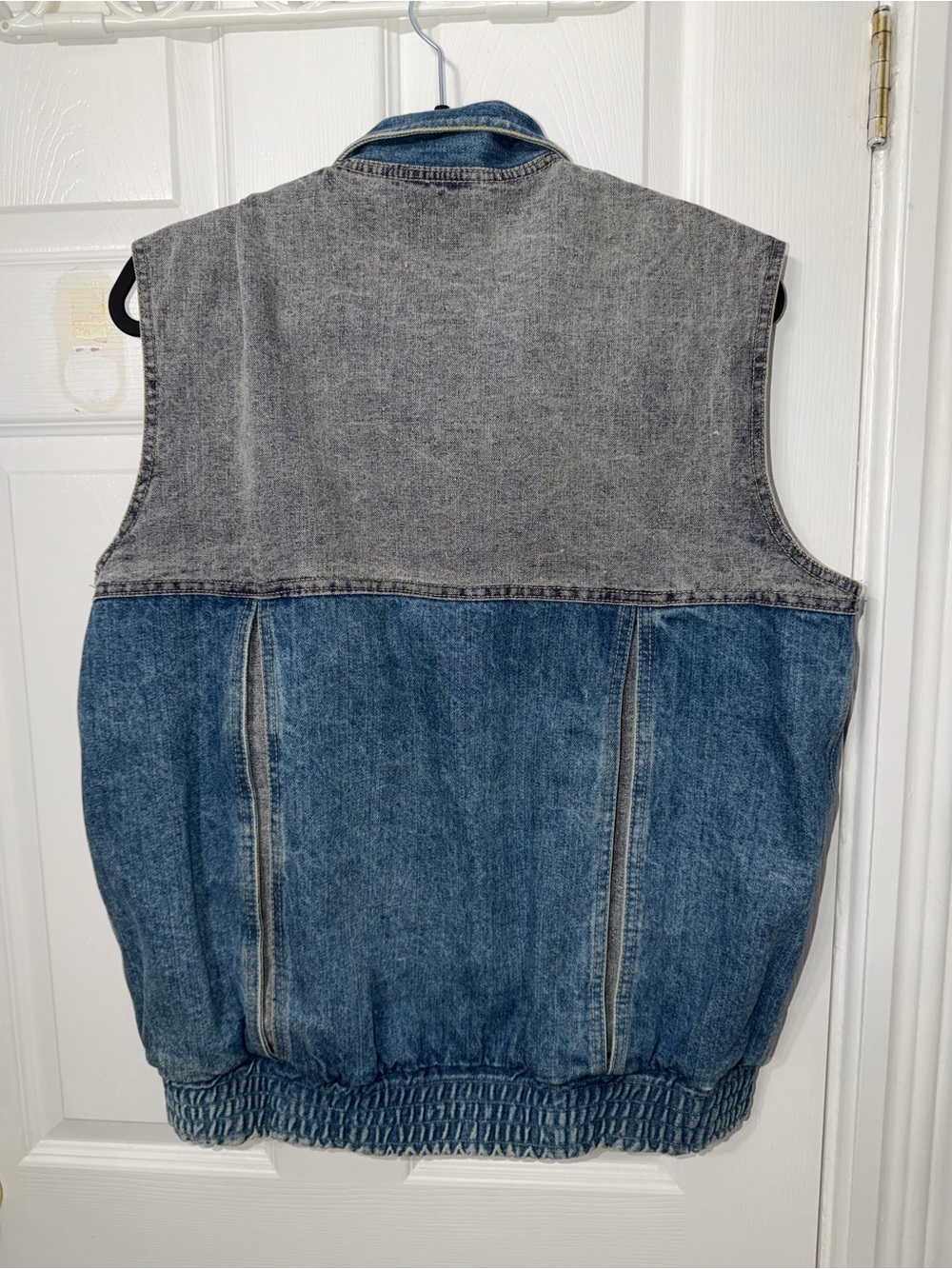 Guess vintage Two-Tone Blue Denim Vest - Light & Dark Blue - Picture 2 of 7